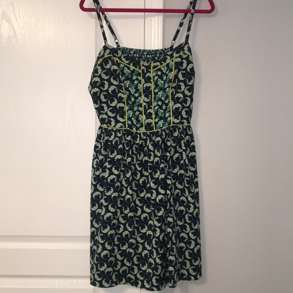 Blue and green floral Lauren Conrad dress